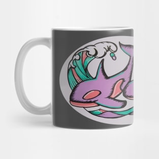 orca mother and child Mug